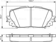 BOSCH 0 986 495 109 - Комплект спирачно феродо, дискови спирачки vvparts.bg