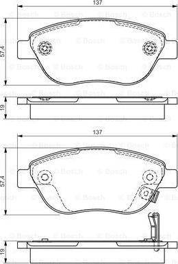 BOSCH 0 986 495 103 - Комплект спирачно феродо, дискови спирачки vvparts.bg