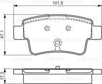 BOSCH 0 986 495 111 - Комплект спирачно феродо, дискови спирачки vvparts.bg