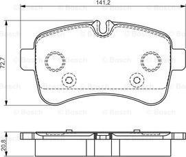 BOSCH 0 986 495 120 - Комплект спирачно феродо, дискови спирачки vvparts.bg