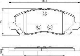 BOSCH 0 986 495 170 - Комплект спирачно феродо, дискови спирачки vvparts.bg