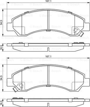 BOSCH 0 986 495 391 - Комплект спирачно феродо, дискови спирачки vvparts.bg