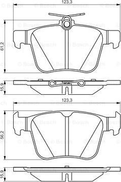 BOSCH 0 986 495 346 - Комплект спирачно феродо, дискови спирачки vvparts.bg