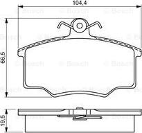 BOSCH 0 986 495 340 - Комплект спирачно феродо, дискови спирачки vvparts.bg