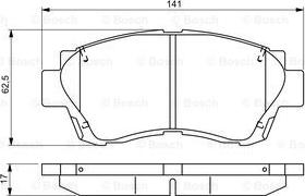 BOSCH 0 986 495 341 - Комплект спирачно феродо, дискови спирачки vvparts.bg