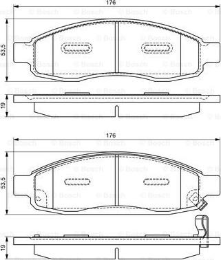 BOSCH 0 986 495 366 - Комплект спирачно феродо, дискови спирачки vvparts.bg