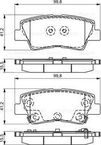 BOSCH 0 986 495 309 - Комплект спирачно феродо, дискови спирачки vvparts.bg