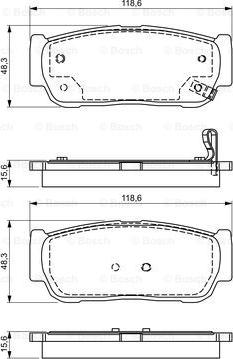 BOSCH 0 986 495 315 - Комплект спирачно феродо, дискови спирачки vvparts.bg