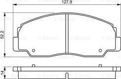 BOSCH 0 986 495 339 - Комплект спирачно феродо, дискови спирачки vvparts.bg