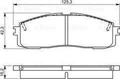 BOSCH 0 986 495 330 - Комплект спирачно феродо, дискови спирачки vvparts.bg