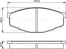 BOSCH 0 986 495 331 - Комплект спирачно феродо, дискови спирачки vvparts.bg