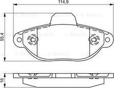 BOSCH 0 986 495 338 - Комплект спирачно феродо, дискови спирачки vvparts.bg