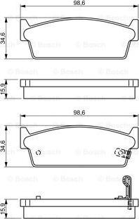 BOSCH 0 986 495 329 - Комплект спирачно феродо, дискови спирачки vvparts.bg