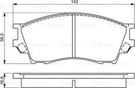 BOSCH 0 986 495 325 - Комплект спирачно феродо, дискови спирачки vvparts.bg