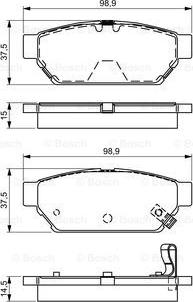 BOSCH 0 986 495 326 - Комплект спирачно феродо, дискови спирачки vvparts.bg