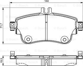 BOSCH 0 986 495 299 - Комплект спирачно феродо, дискови спирачки vvparts.bg