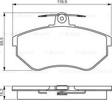 BOSCH 0 986 495 246 - Комплект спирачно феродо, дискови спирачки vvparts.bg