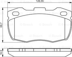 BOSCH 0 986 495 269 - Комплект спирачно феродо, дискови спирачки vvparts.bg