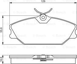 BOSCH 0 986 495 262 - Комплект спирачно феродо, дискови спирачки vvparts.bg