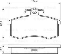 BOSCH 0 986 495 214 - Комплект спирачно феродо, дискови спирачки vvparts.bg