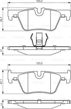 BOSCH 0 986 495 289 - Комплект спирачно феродо, дискови спирачки vvparts.bg