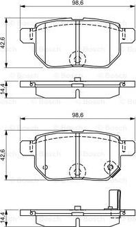 BOSCH 0 986 495 286 - Комплект спирачно феродо, дискови спирачки vvparts.bg