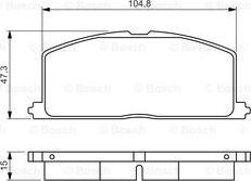 BOSCH 0 986 495 234 - Комплект спирачно феродо, дискови спирачки vvparts.bg