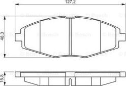 BOSCH 0 986 495 224 - Комплект спирачно феродо, дискови спирачки vvparts.bg