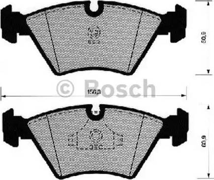 BOSCH 0 986 490 641 - Комплект спирачно феродо, дискови спирачки vvparts.bg