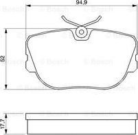 BOSCH 0 986 490 680 - Комплект спирачно феродо, дискови спирачки vvparts.bg