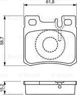 BOSCH 0 986 490 260 - Комплект спирачно феродо, дискови спирачки vvparts.bg