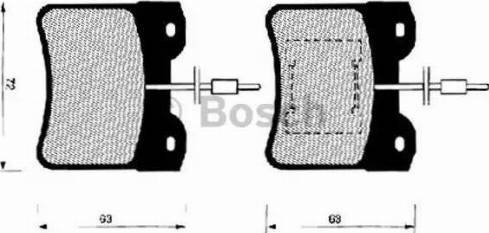 BOSCH 0 986 490 760 - Комплект спирачно феродо, дискови спирачки vvparts.bg