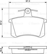 BOSCH 0 986 491 441 - Комплект спирачно феродо, дискови спирачки vvparts.bg