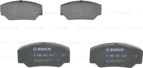 BOSCH 0 986 491 410 - Комплект спирачно феродо, дискови спирачки vvparts.bg