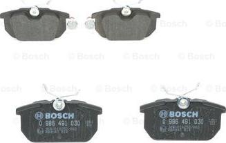 BOSCH 0 986 491 030 - Комплект спирачно феродо, дискови спирачки vvparts.bg