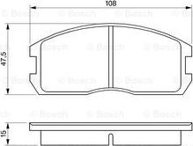 BOSCH 0 986 491 260 - Комплект спирачно феродо, дискови спирачки vvparts.bg