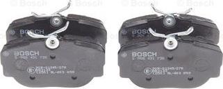 BOSCH 0 986 491 730 - Комплект спирачно феродо, дискови спирачки vvparts.bg