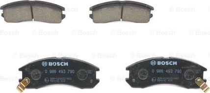 BOSCH 0 986 493 790 - Комплект спирачно феродо, дискови спирачки vvparts.bg