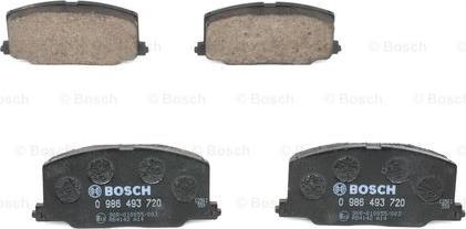 BOSCH 0 986 493 720 - Комплект спирачно феродо, дискови спирачки vvparts.bg