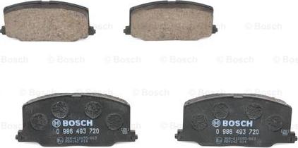 BOSCH 0 986 493 720 - Комплект спирачно феродо, дискови спирачки vvparts.bg