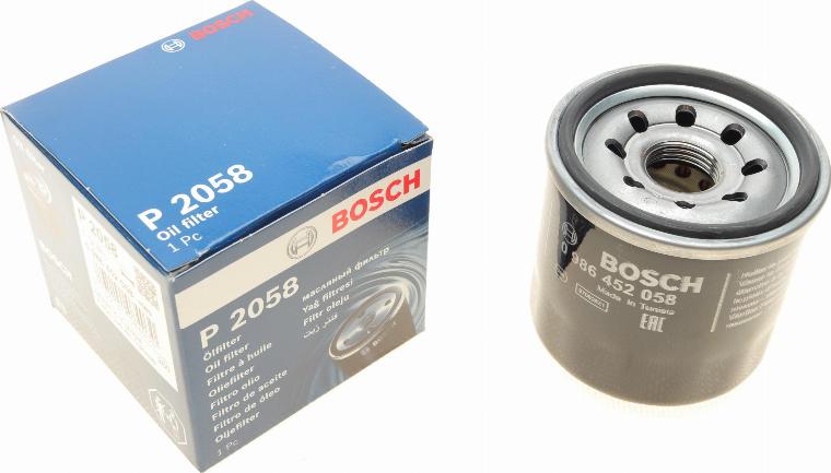 BOSCH 0 986 452 058 - Маслен филтър vvparts.bg