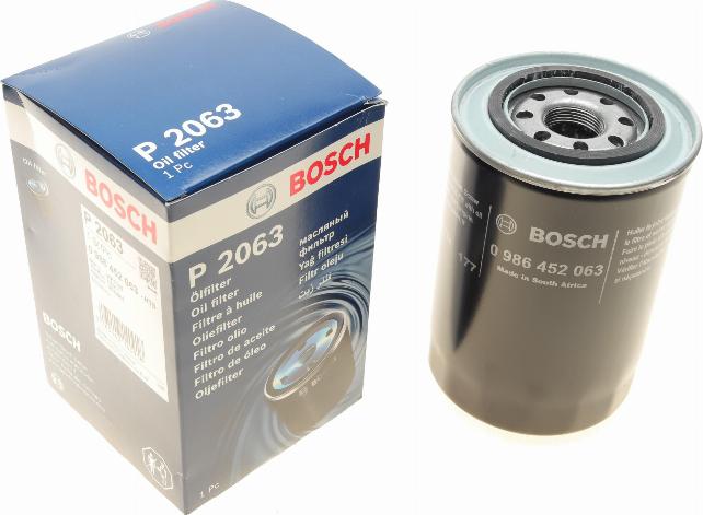 BOSCH 0 986 452 063 - Маслен филтър vvparts.bg