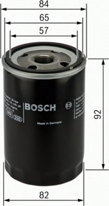 BOSCH 0 986 452 015 - Маслен филтър vvparts.bg