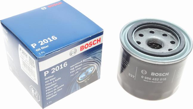 BOSCH 0 986 452 016 - Маслен филтър vvparts.bg