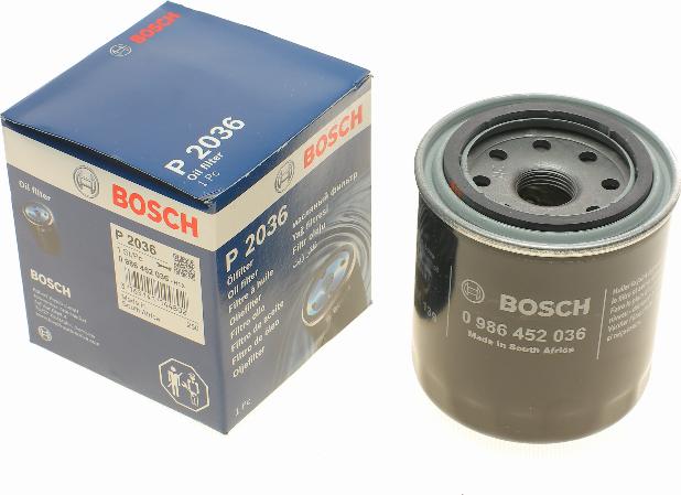 BOSCH 0 986 452 036 - Маслен филтър vvparts.bg