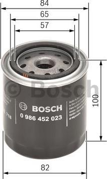 BOSCH 0 986 452 023 - Маслен филтър vvparts.bg