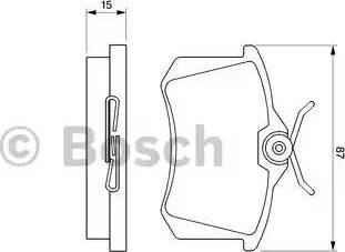 BOSCH 0 986 469 610 - Комплект спирачно феродо, дискови спирачки vvparts.bg