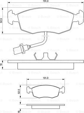 BOSCH 0 986 469 080 - Комплект спирачно феродо, дискови спирачки vvparts.bg