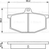 BOSCH 0 986 464 801 - Комплект спирачно феродо, дискови спирачки vvparts.bg