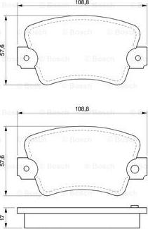 BOSCH 0 986 464 881 - Комплект спирачно феродо, дискови спирачки vvparts.bg